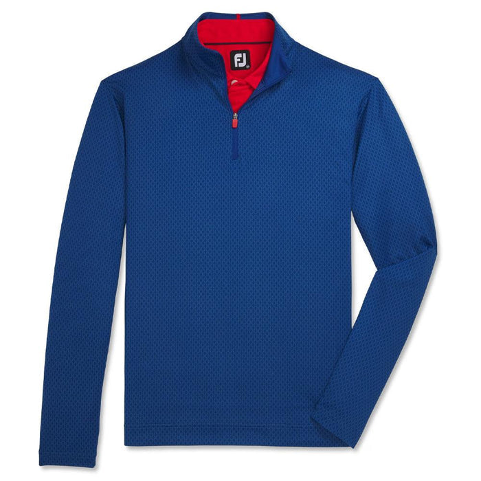 FootJoy Tonal Print Mid Layer Golf Pullover Twilight - FA23