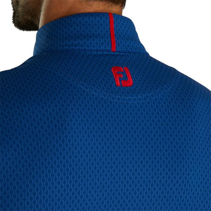 FootJoy Tonal Print Mid Layer Golf Pullover Twilight - FA23