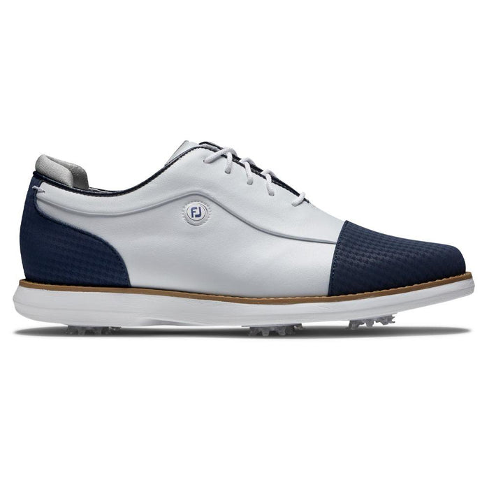 FootJoy Traditions Cap Toe Golf Shoes White/Navy - 24 Women