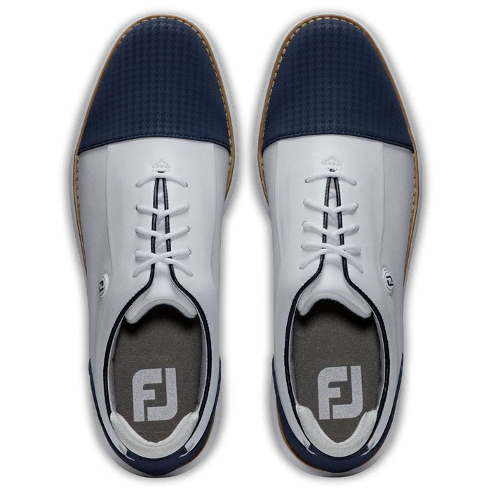FootJoy Traditions Cap Toe Golf Shoes White/Navy - 24 Women