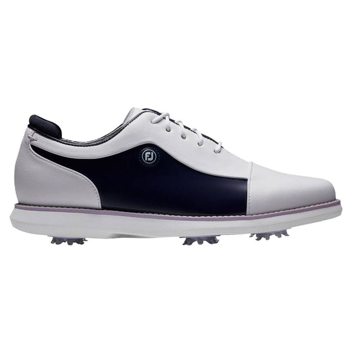 FootJoy Traditions Cap Toe Golf Shoes White/Navy/Purple - 24 Women