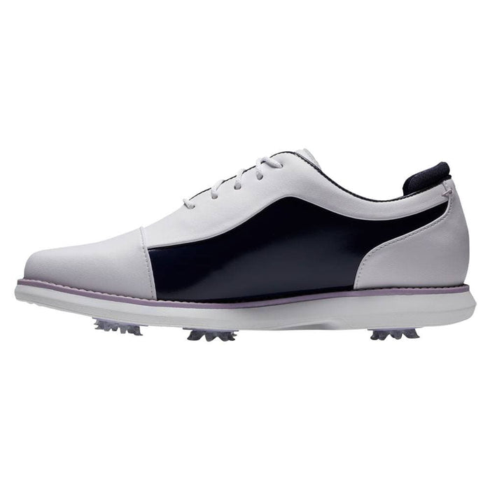FootJoy Traditions Cap Toe Golf Shoes White/Navy/Purple - 24 Women