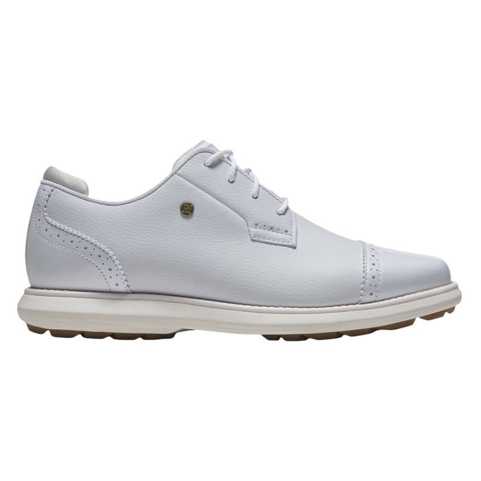 FootJoy Traditions Cap Toe Spikeless Golf Shoes Frosty White - SP26 Women