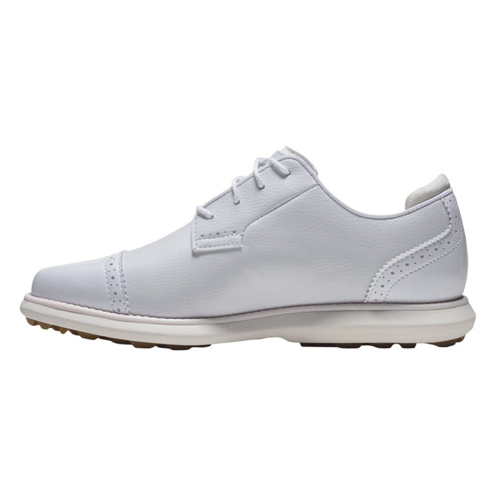 FootJoy Traditions Cap Toe Spikeless Golf Shoes Frosty White - SP26 Women