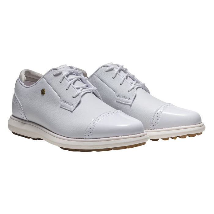 FootJoy Traditions Cap Toe Spikeless Golf Shoes Frosty White - SP26 Women
