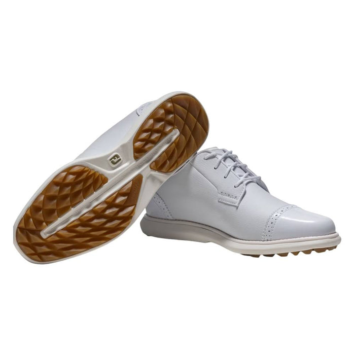 FootJoy Traditions Cap Toe Spikeless Golf Shoes Frosty White - SP26 Women
