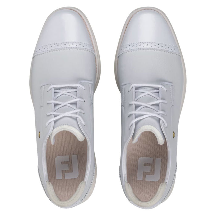 FootJoy Traditions Cap Toe Spikeless Golf Shoes Frosty White - SP26 Women