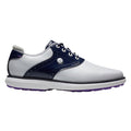 FootJoy Traditions Spikeless Golf Shoes Previous Season Style White/Navy/Purple - 24 Women