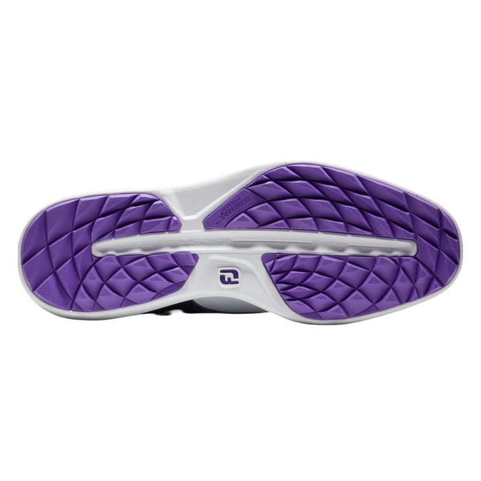 FootJoy Traditions Spikeless Golf Shoes Previous Season Style White/Navy/Purple - 24 Women