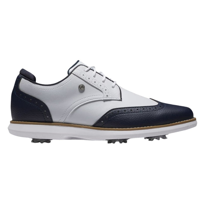 FootJoy Traditions Wing Tip Golf Shoes Previous Season Style White/Navy - 24 Women