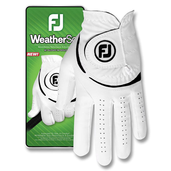 FootJoy WeatherSof Golf Glove White/Black - 26 Men