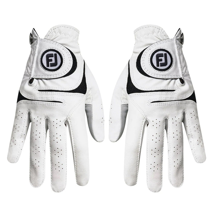 FootJoy WeatherSof Pair Golf Glove White/Black - 23 Women