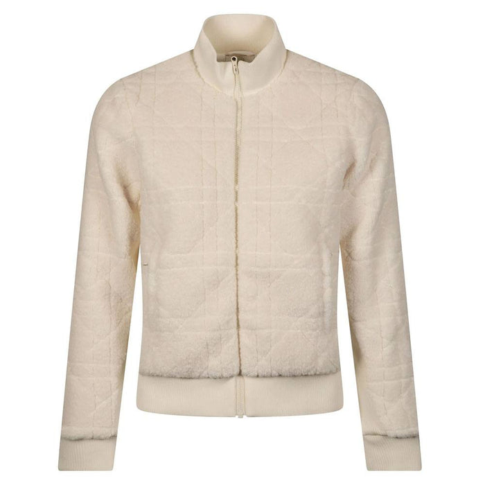 Foray Golf D3 Jacquard Fleece Bomber Golf Jacket White - 23 Women