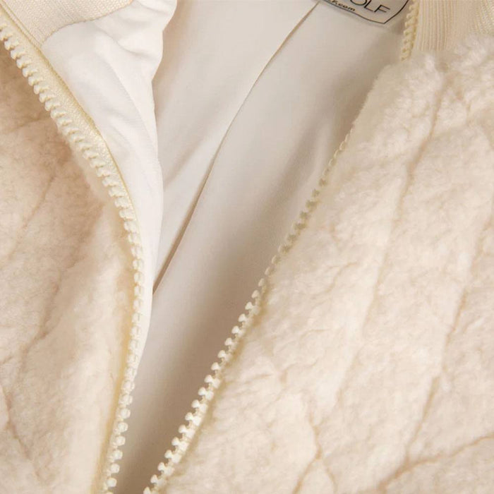 Foray Golf D3 Jacquard Fleece Bomber Golf Jacket White - 23 Women