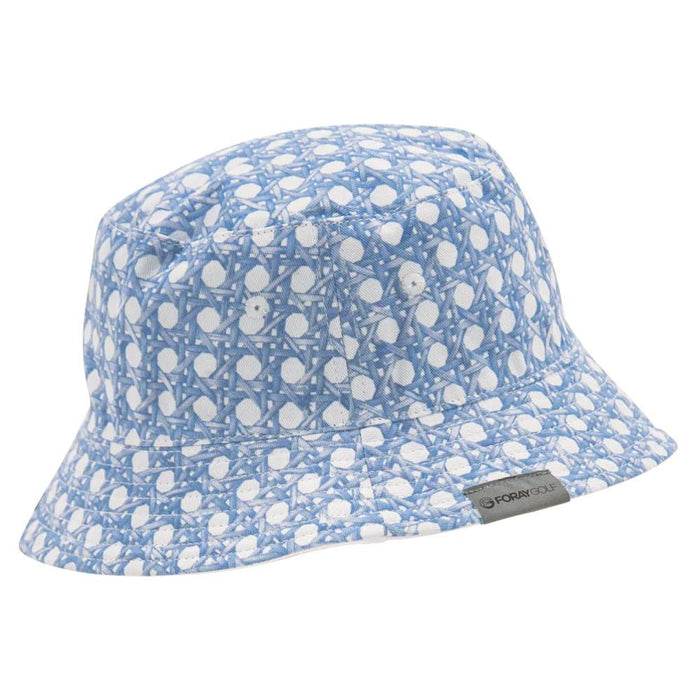 Foray Golf Reversible Printed Golf Bucket Hat Blue Rattan - 23 Women