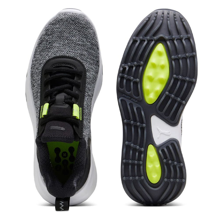 PUMA Fusion Crush Sport Junior Spikeless Golf Shoes Black/Electric Lime - 24 Boys