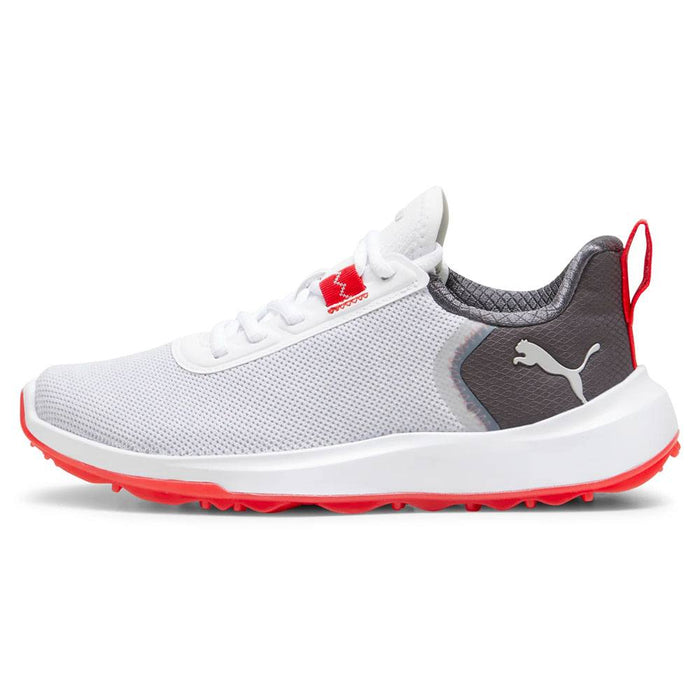 PUMA Fusion Crush Sport Junior Spikeless Golf Shoes White/Dark Coal - 24 Boys