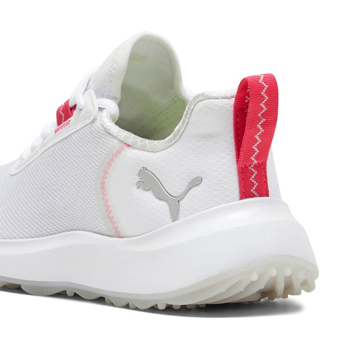PUMA Fusion Crush Sport Junior Spikeless Golf Shoes White/Garnet Rose - 24 Boys