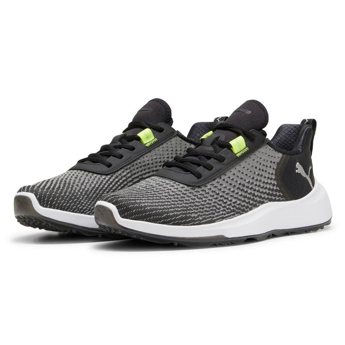 PUMA Fusion Crush Sport Spikeless Golf Shoes Black/Electric Lime - 24 Men