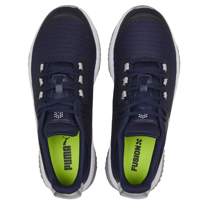 PUMA Fusion Grip Spikeless Golf Shoes Navy/Silver/Quiet Shade - 24 Men