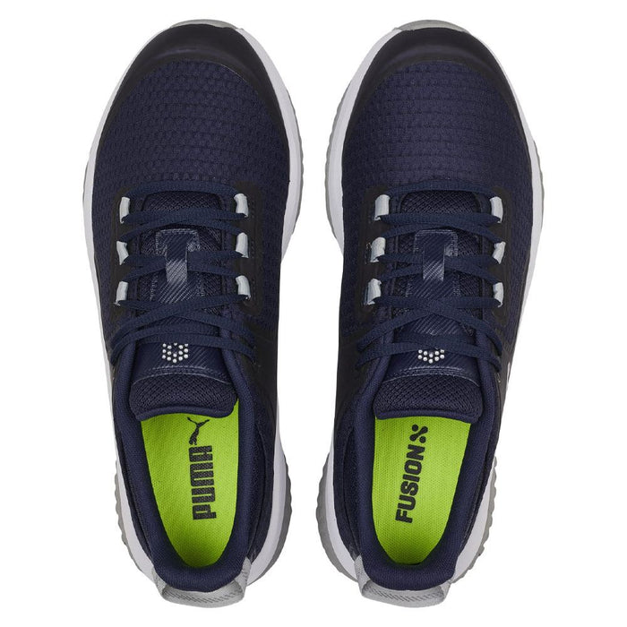 PUMA Fusion Grip Spikeless Golf Shoes Navy/Silver/Quiet Shade - 24 Men
