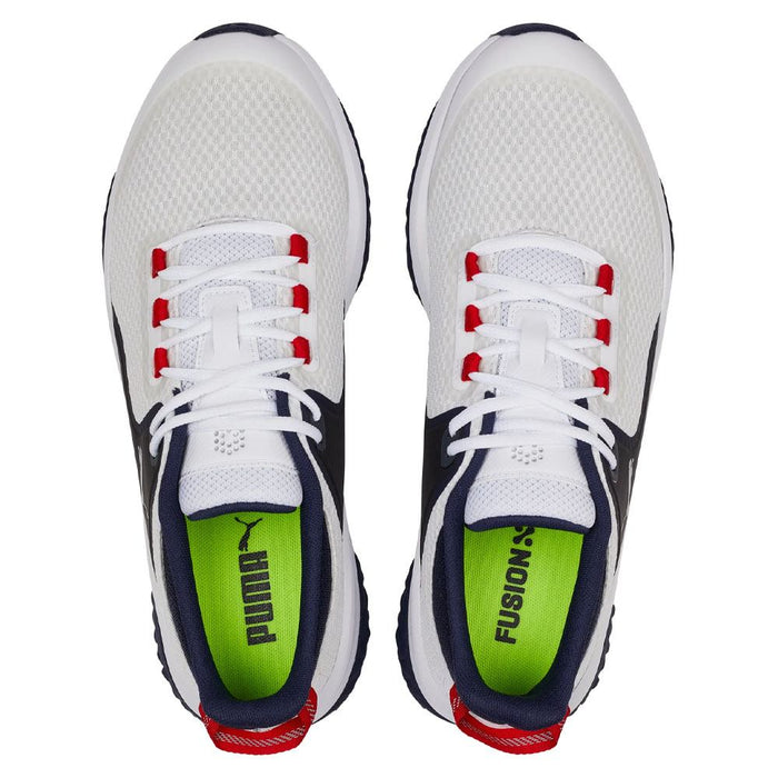 PUMA Fusion Grip Spikeless Golf Shoes White/Silver/Navy - 24 Men