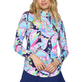 G Lifestyle Q Zip Sun Protection Golf Pullover Navy Golfer - SS25 Women