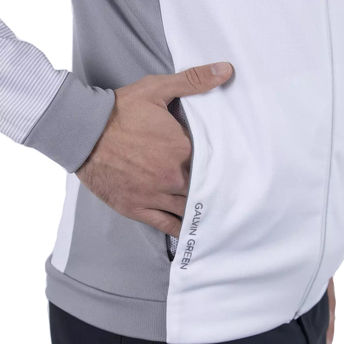 Galvin Green Dominic Golf Jacket White/Sharkskin - FW22 Men