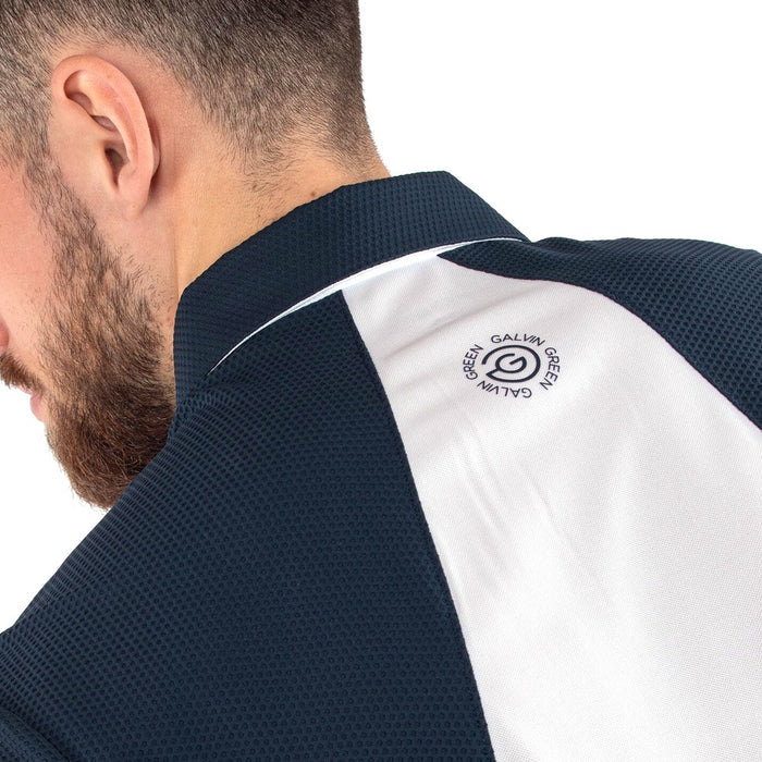 Galvin Green Massimo Ventil8 Plus Golf Polo White/Navy - FW22