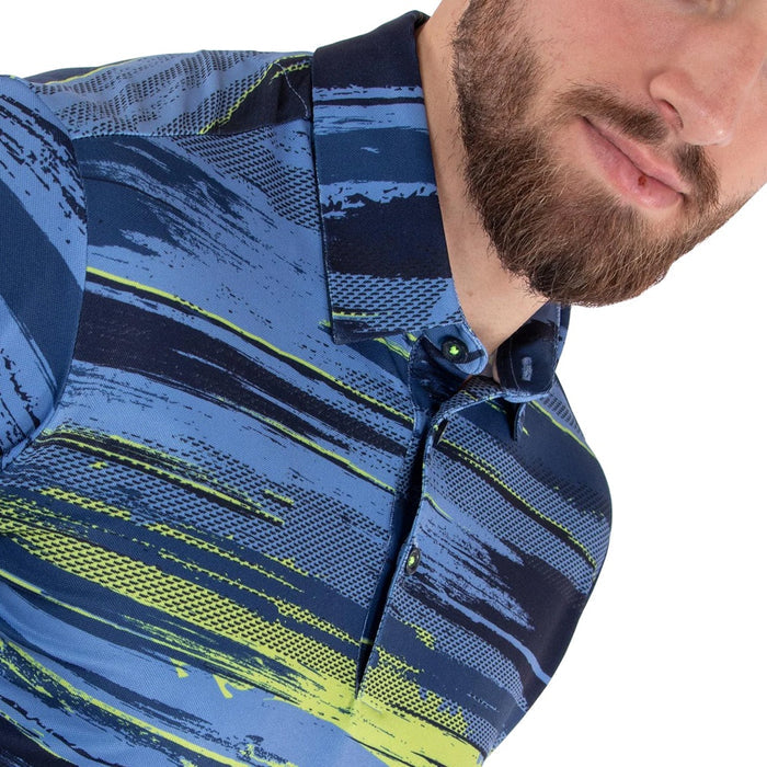 Galvin Green Mathew Ventil8 Plus Golf Polo Navy/Lime - SS21 Men