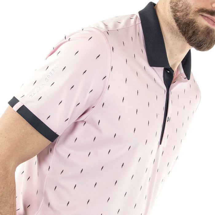 Galvin Green Mayson Ventil8 Plus Golf Polo Light Pink/Black - SS22