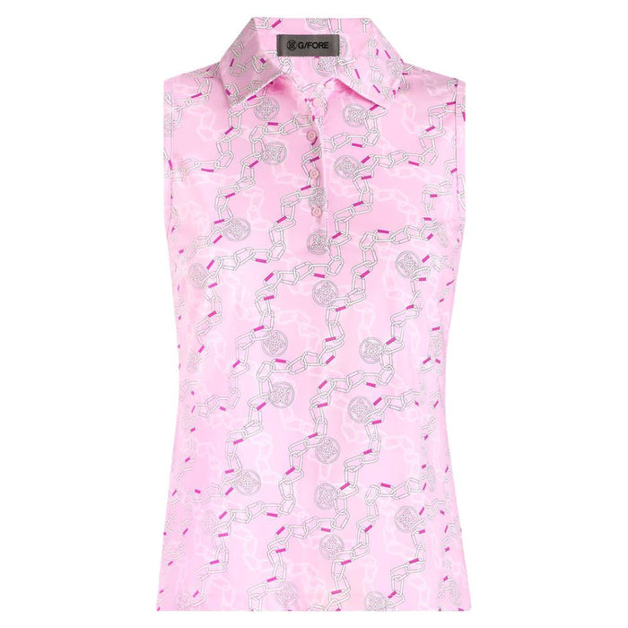 Gfore Carabiner Silky Tech Nylon Sleeveless Golf Polo Lilac - SP25 Women