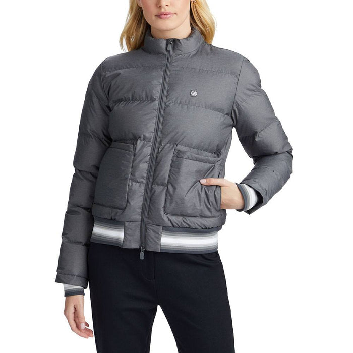Gfore Coated Nylon Melange Puffer Golf Jacket Charcoal Heather Gray - FA23 Women