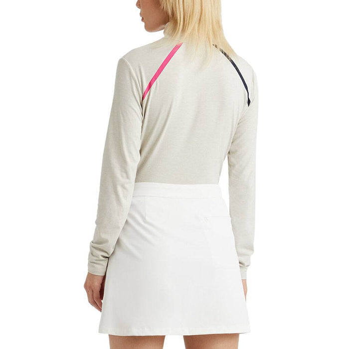 Gfore Colour Block Luxe Staple Quarter Zip Golf Pullover Stone Heather - FA23 Women
