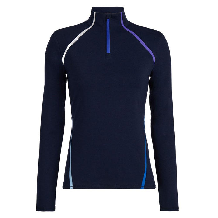 Gfore Colour Block Luxe Staple Quarter Zip Golf Pullover Twilight - SP24 Women