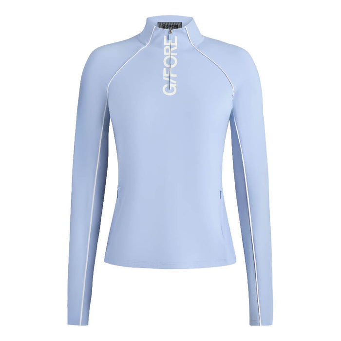 Gfore Contrast Mesh Silky Tech Nylon 1/4 Zip Golf Pullover Willow - SP26 Women