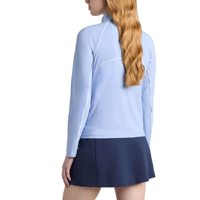 Gfore Contrast Mesh Silky Tech Nylon 1/4 Zip Golf Pullover Willow - SP26 Women