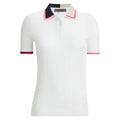 Gfore Cotton Blend Ribbed Shortsleeve Golf Polo Snow - FA24 Women