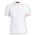 Gfore Embossed Logo Quarter Zip Tech Pique Golf Polo Snow - FA23 Women