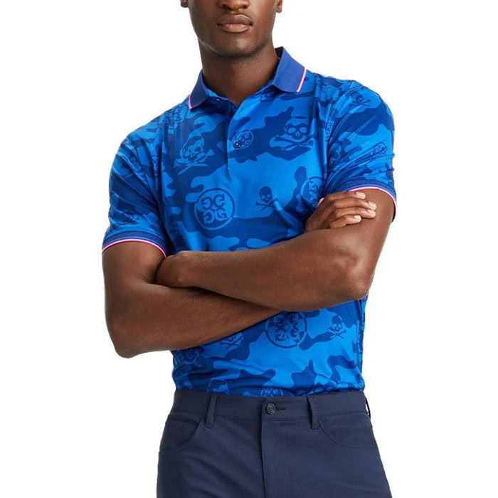 Gfore Exploded Camo Tech Jersey Golf Polo Space - SP24