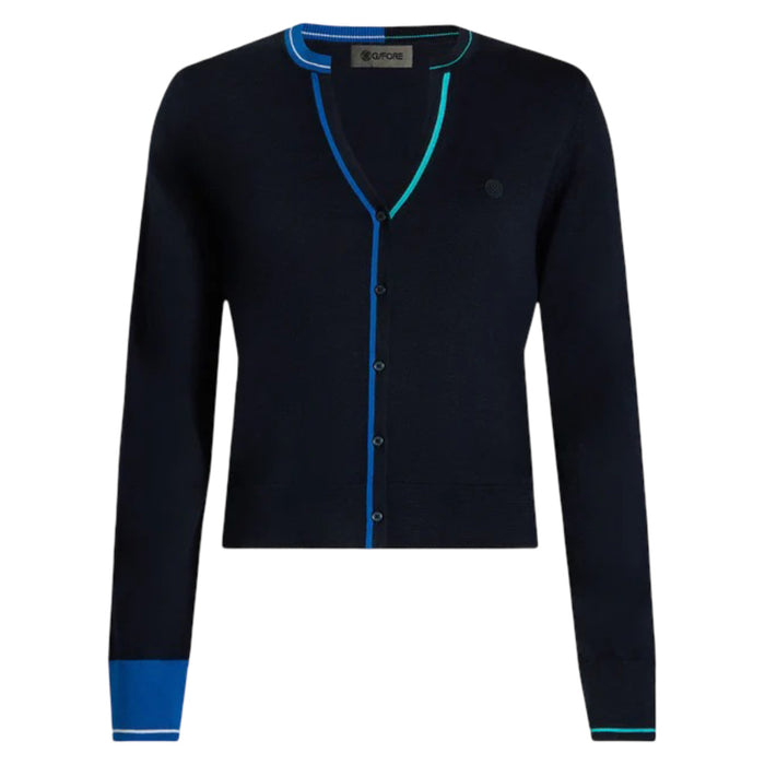 Gfore Fitted Merino Wool Cardigan Golf Sweater Twilight - SP25 Women