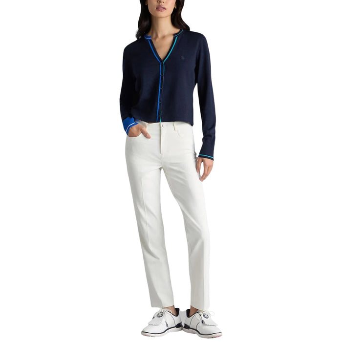 Gfore Fitted Merino Wool Cardigan Golf Sweater Twilight - SP25 Women