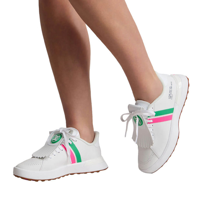 Gfore G.112 Suede Striped Kiltie Hybrid Spikeless Golf Shoes Snow/Multi - SP26 Women