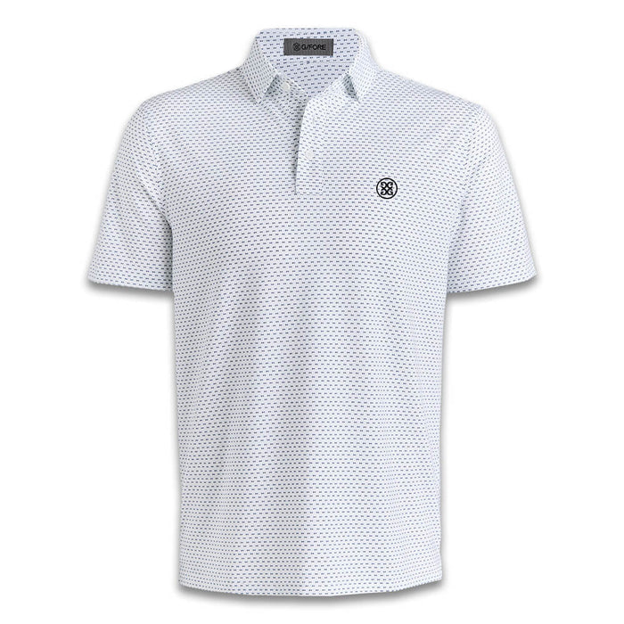 Gfore Geo All Play Stretch Knit Golf Polo (with Gfore Emblem) Snow - SP26 Men