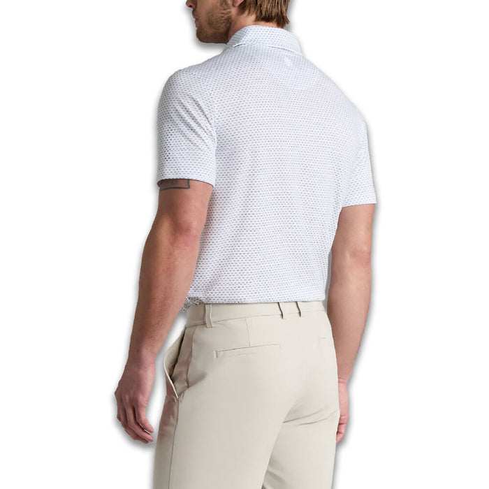 Gfore Geo All Play Stretch Knit Golf Polo (with Gfore Emblem) Snow - SP26 Men