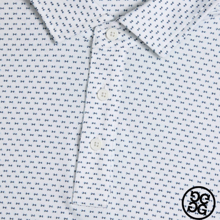 Gfore Geo All Play Stretch Knit Golf Polo (with Gfore Emblem) Snow - SP26 Men