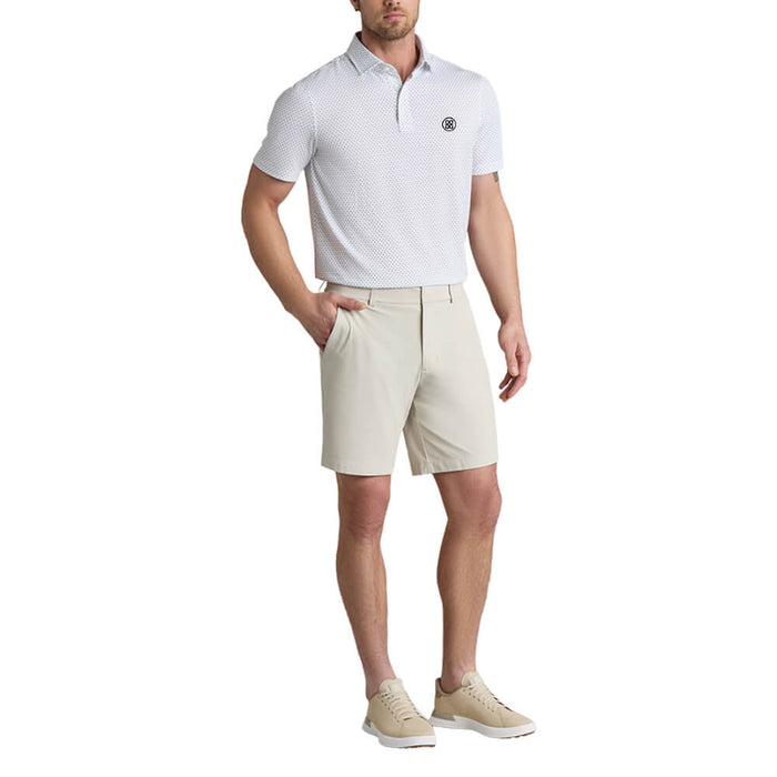 Gfore Geo All Play Stretch Knit Golf Polo (with Gfore Emblem) Snow - SP26 Men