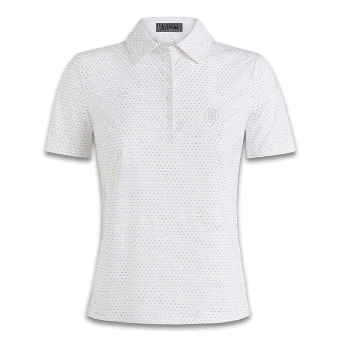 Gfore Geo Silky Tech Nylon Golf Polo (with Gfore Emblem) Snow - SP26 Women
