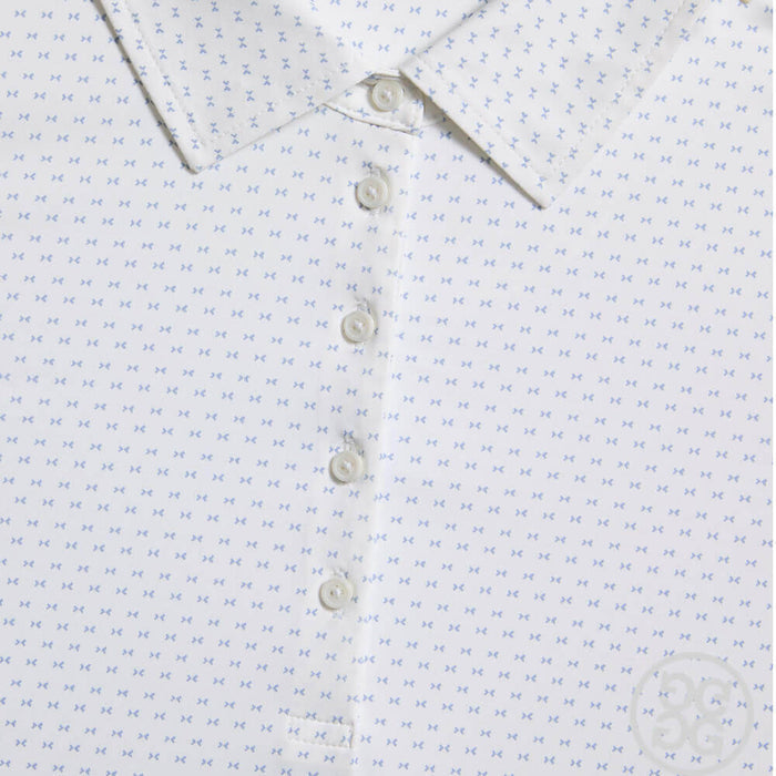 Gfore Geo Silky Tech Nylon Golf Polo (with Gfore Emblem) Snow - SP26 Women