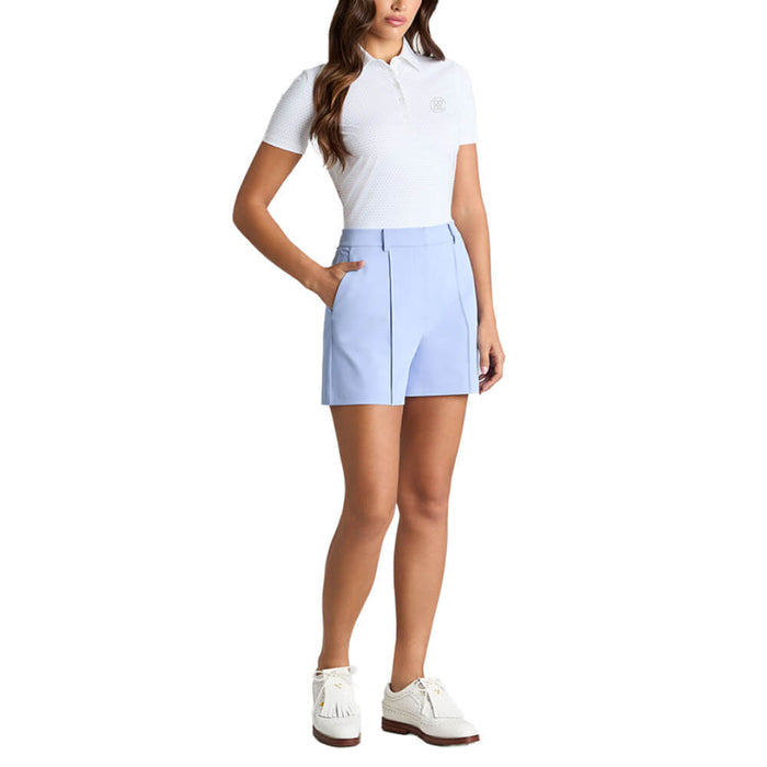 Gfore Geo Silky Tech Nylon Golf Polo (with Gfore Emblem) Snow - SP26 Women